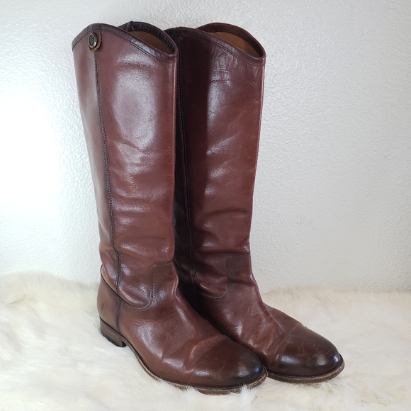 Frye Shoes - Frye Melissa Brown Tall Riding Boots Size 9